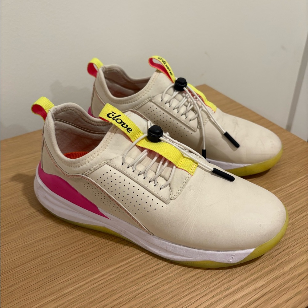 Clove Women's Sneakers with Yellow and Pink Accents